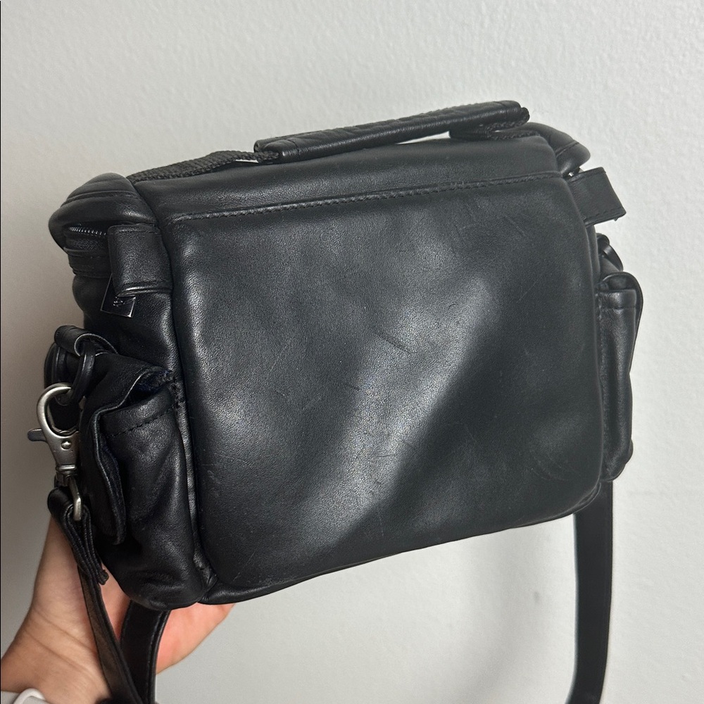 Leather Crossbody Camera Bag - Picture 2 of 8